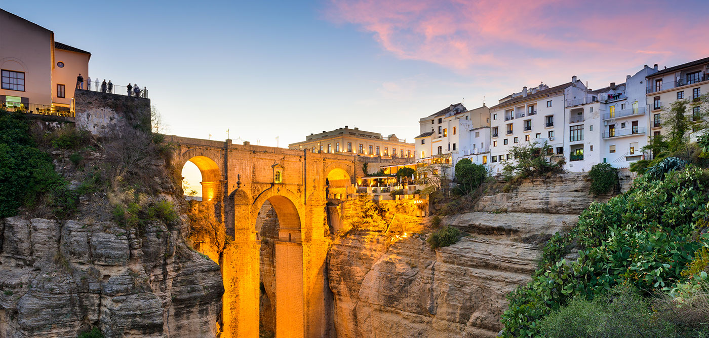 Andalusian road landscape in southern Spain