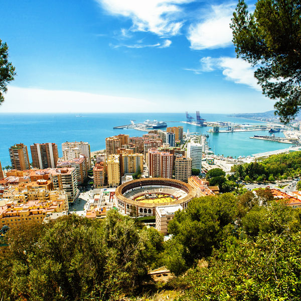 View of Malaga in Andalusia