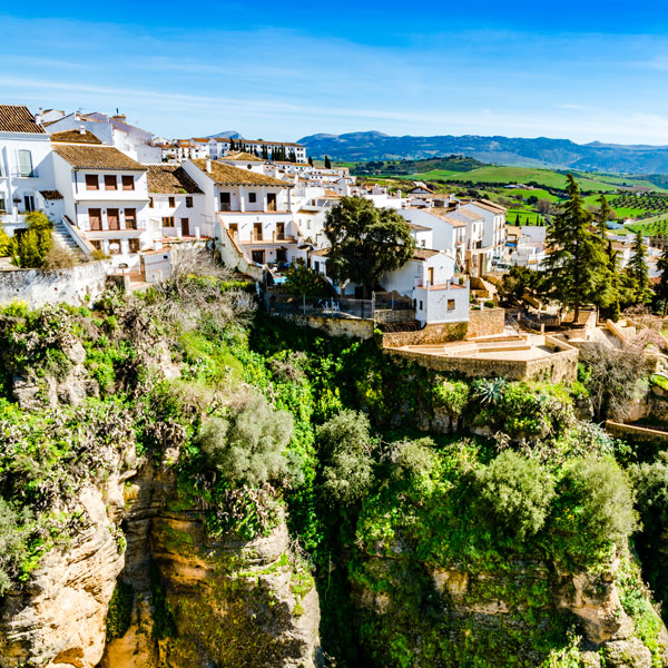 White village in the Andalusian hills