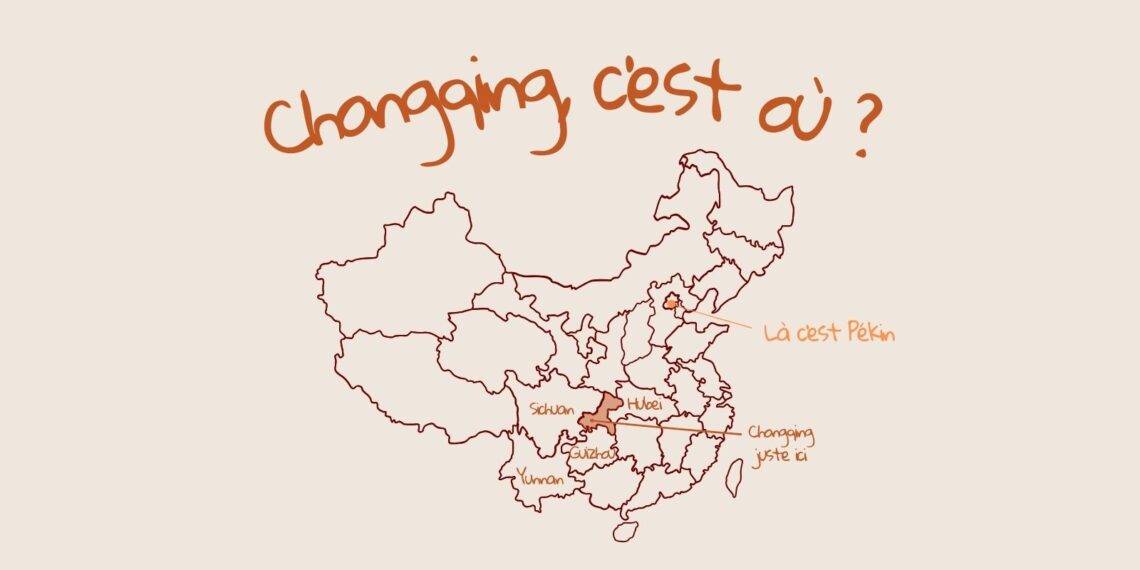 Map of Chongqing in China