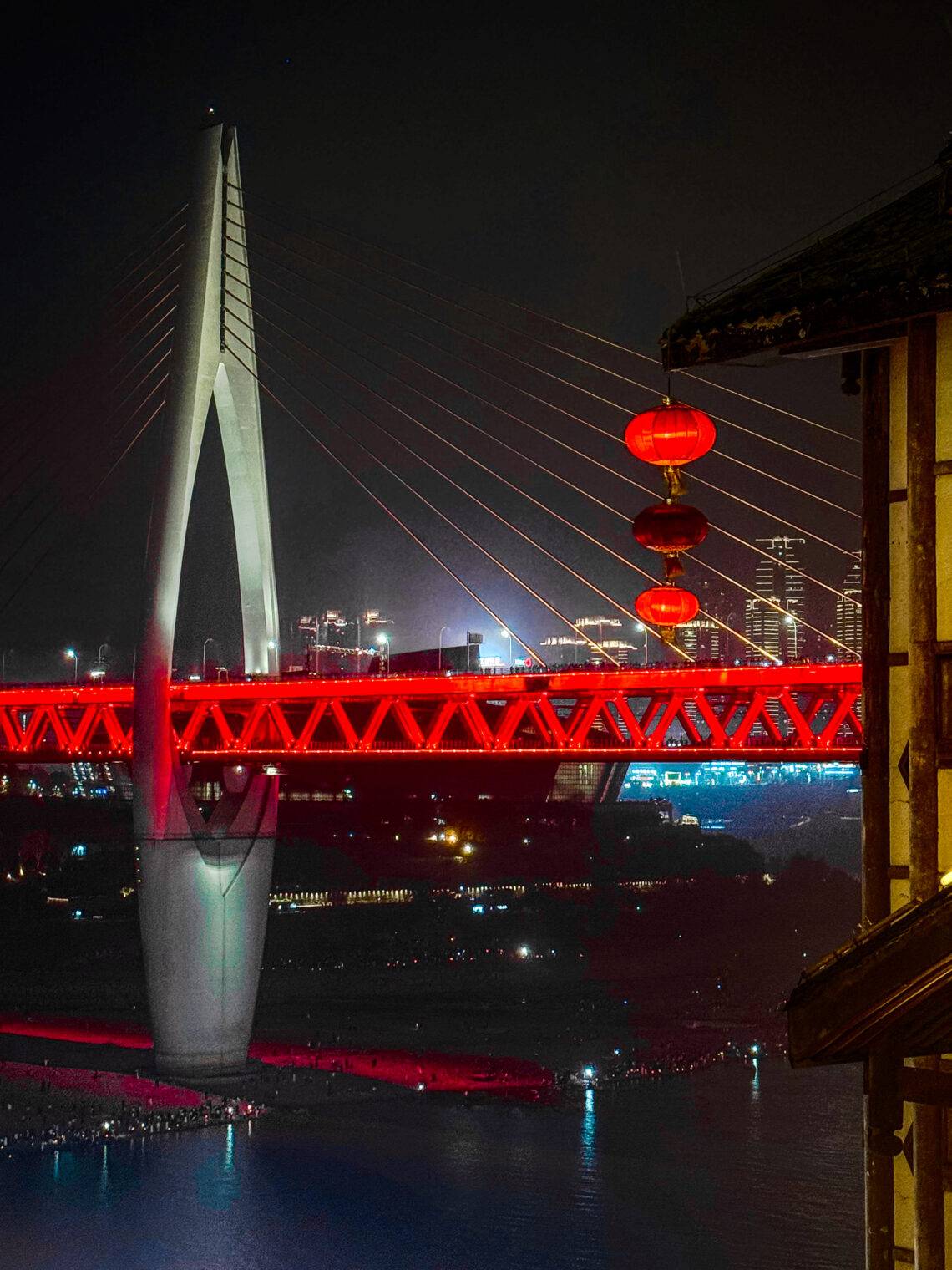 Chongqing metro and dramatic urban scene